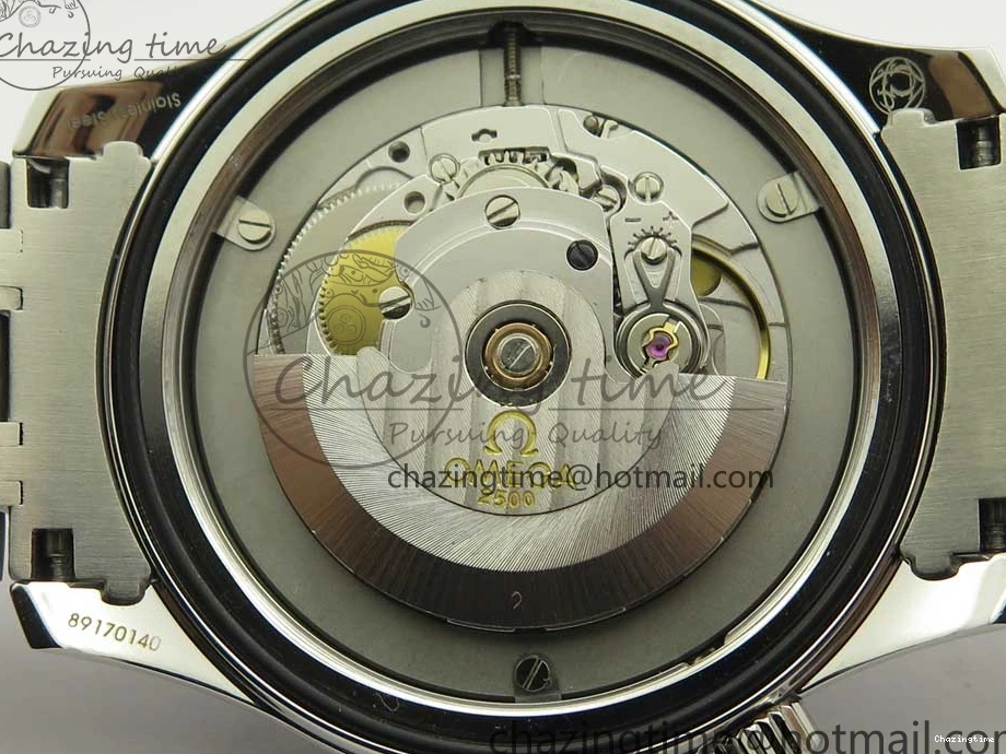 0227 HighQuality Seamaster 300M Chronometer SS Black OMF 1:1 Best Edition on SS Bracelet A2824 (Black Balance Wheel) V 7954